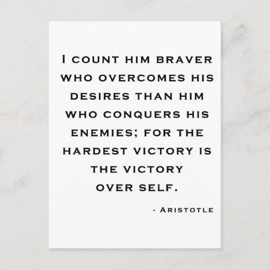 Aristoteles - Overwinning op zichzelf Briefkaart (Voorkant)
