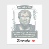 Aristoteles portret en citaat sticker (Vel)