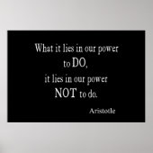  Aristoteles Power Inspirerend Quote Poster (Voorkant)