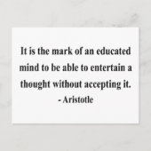 Aristoteles Quote 1a Briefkaart (Voorkant)