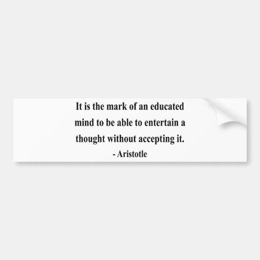 Aristoteles Quote 1a Bumpersticker (Voorkant)