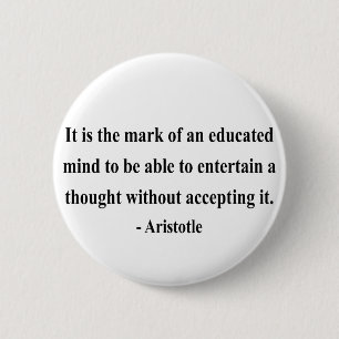 Aristoteles Quote 1a Ronde Button 5,7 Cm