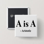 Aristoteles Quote 2a Vierkante Button 5,1 Cm (Voorkant /achterkant)