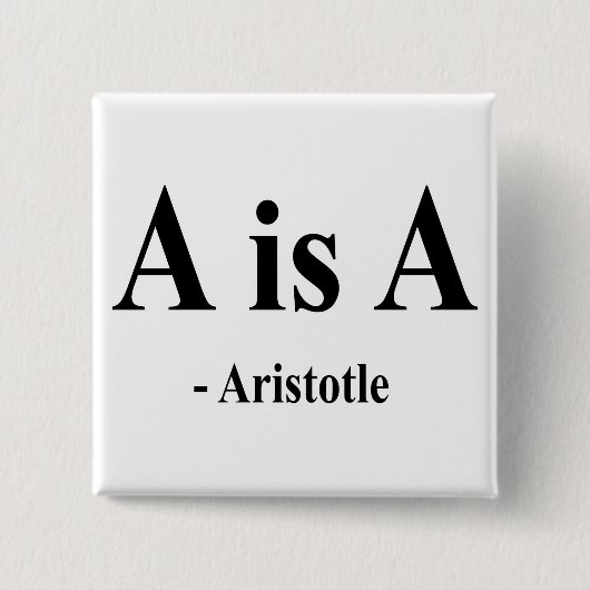 Aristoteles Quote 2a Vierkante Button 5,1 Cm (Voorkant)