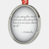Aristoteles Quote Metalen Ornament (Links)
