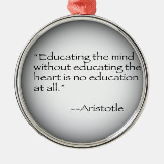 Aristoteles Quote Metalen Ornament