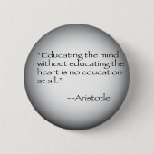 Aristoteles Quote Ronde Button 5,7 Cm (Voorkant)