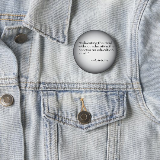 Aristoteles Quote Ronde Button 5,7 Cm (In situ)