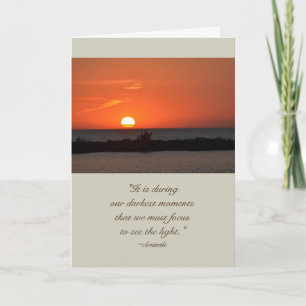 Aristoteles Quote Sunset Sympathy Card Kaart