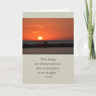 Aristoteles Quote Sunset Sympathy Card Kaart