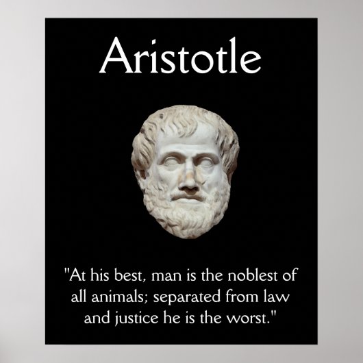 Aristoteles - Quote voor recht en recht Poster (Voorkant)
