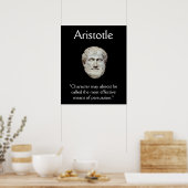 Aristoteles - Quote voor teken en persusie Poster (Keuken)
