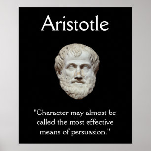Aristoteles - Quote voor teken en persusie Poster