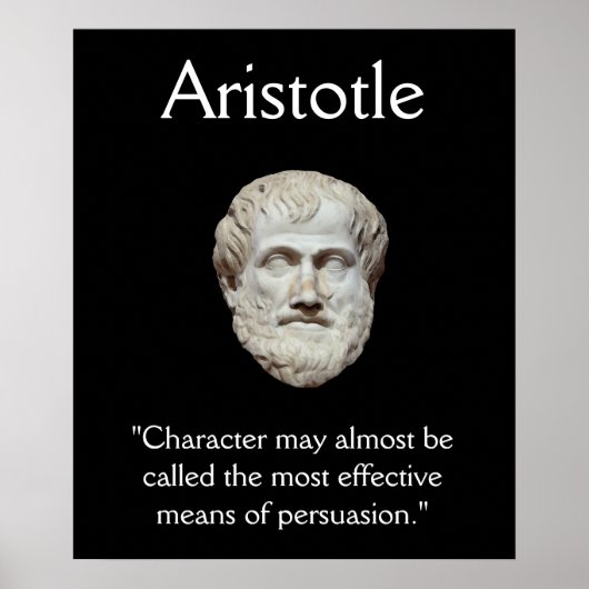 Aristoteles - Quote voor teken en persusie Poster (Voorkant)