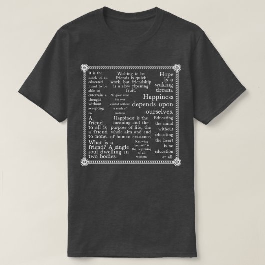 Aristoteles Quotes T-shirt (Design voorkant)