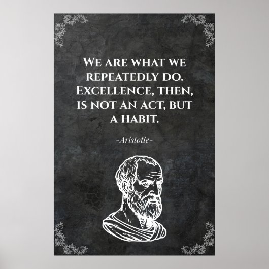 Aristoteles wijs citaat. Wijsheid Poster (Voorkant)