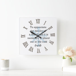 Aristoteles Winter Citaten Decoratie Voor Thuis Vierkante Klok