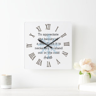 Aristoteles Winter Citaten Decoratie Voor Thuis Vierkante Klok