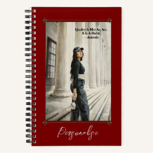Aristoteles Wisdom Quote Schattigee Girly Red Jour Notitieboek