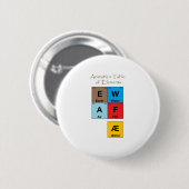 Aristoteles's lijst van elementen ronde button 5,7 cm (Voorkant /achterkant)