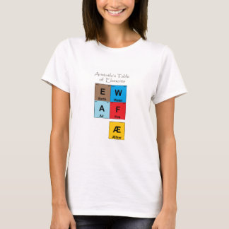 Aristoteles's lijst van elementen t-shirt