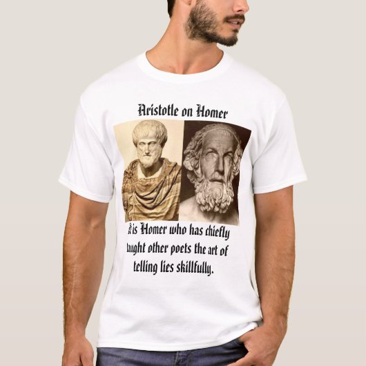 Aristotle_altemps, homer, Aristoteles op Homer, ik T-shirt (Voorkant)