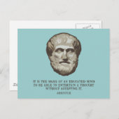 Aristotle Educate Mind Briefkaart (Voorkant / Achterkant)