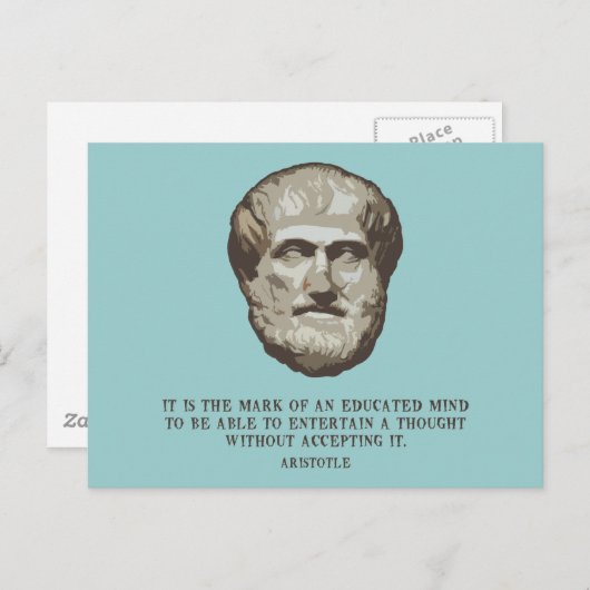 Aristotle Educate Mind Briefkaart (Voorkant / Achterkant)