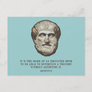 Aristotle Educate Mind Briefkaart