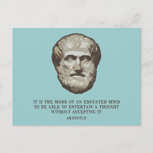 Aristotle Educate Mind Briefkaart (Voorkant)