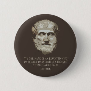 Aristotle Educate Mind Ronde Button 5,7 Cm
