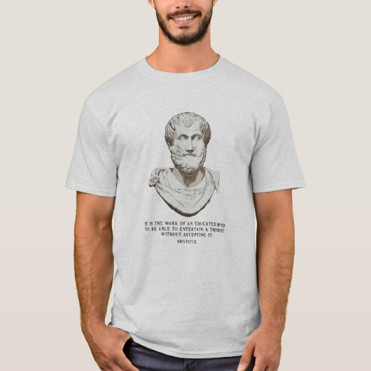 Aristotle Educate Mind T-shirt (Voorkant)