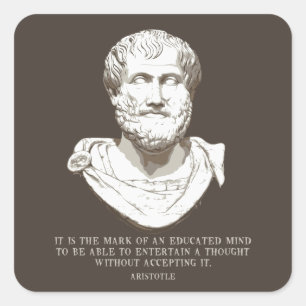 Aristotle Educate Mind Vierkante Sticker