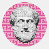 Aristotle Greek Philosopher Ronde Sticker (Voorkant)