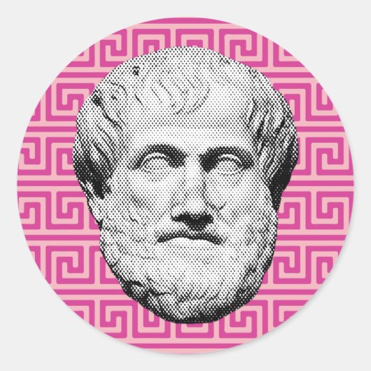 Aristotle Greek Philosopher Ronde Sticker (Voorkant)