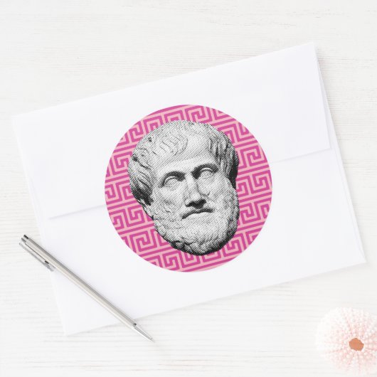 Aristotle Greek Philosopher Ronde Sticker (Envelop)