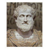 ARISTOTLE QUOTE FOCUS - MARBLE STONE BUST PERFECT POSTER (Voorkant)