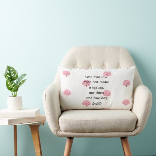 Aristotle Spring Quote Decor For Home  Kussen (Stoel)
