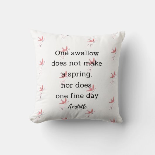 Aristotle Spring Quote Decor For Home Kussen (Voorkant)