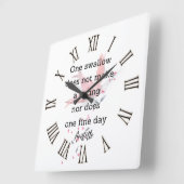 Aristotle Spring Quote Decor For Home  Vierkante Klok (Hoek)