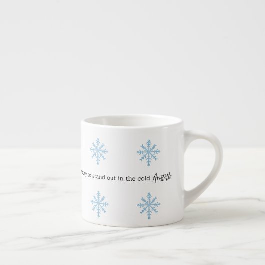 Aristotle Winter Quote Decor For Home Espresso Kop (Rechts)