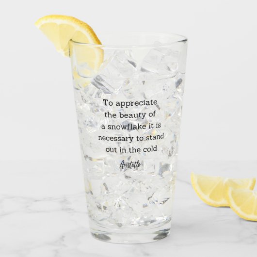 Aristotle Winter Quote Decor For Home Glas (Voorkant ijs)