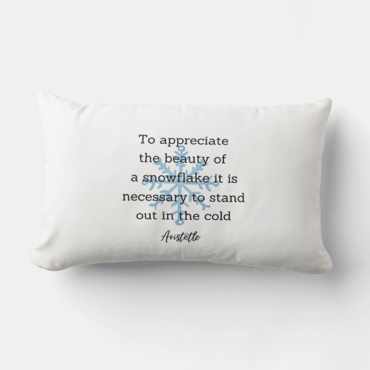 Aristotle Winter Quote Decor For Home Kussen (Voorkant)