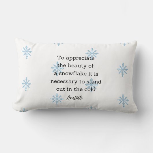 Aristotle Winter Quote Decor For Home Kussen (Voorkant)