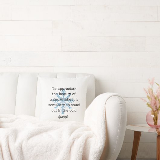 Aristotle Winter Quote Decor For Home Kussen (Bank)