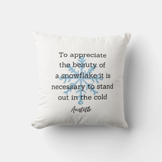 Aristotle Winter Quote Decor For Home Kussen (Voorkant)