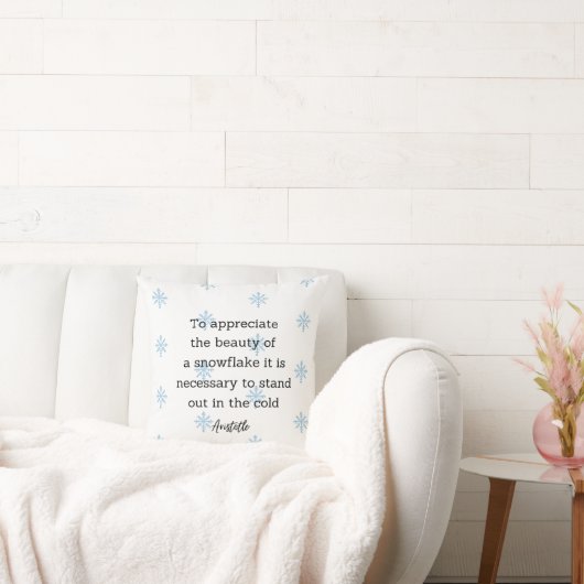 Aristotle Winter Quote Decor For Home Kussen (Bank)