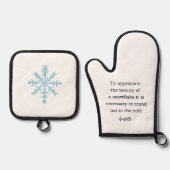 Aristotle Winter Quote Decor For Home Ovenwant & Pannenlap Set (Voorkant)