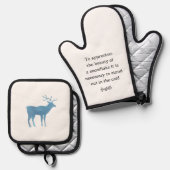 Aristotle Winter Quote Decor For Home Ovenwant & Pannenlap Set (Voorkant / Achterkant)