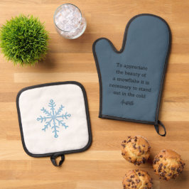 Aristotle Winter Quote Decor For Home Ovenwant & Pannenlap Set